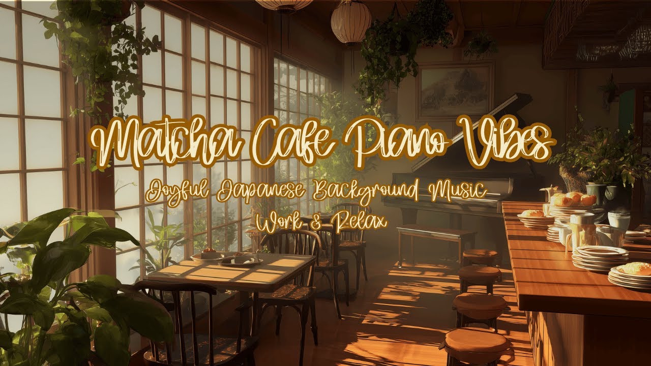 Matcha Café Piano Vibes 🍵✨ Joyful Japanese Background Music for Work & Relax