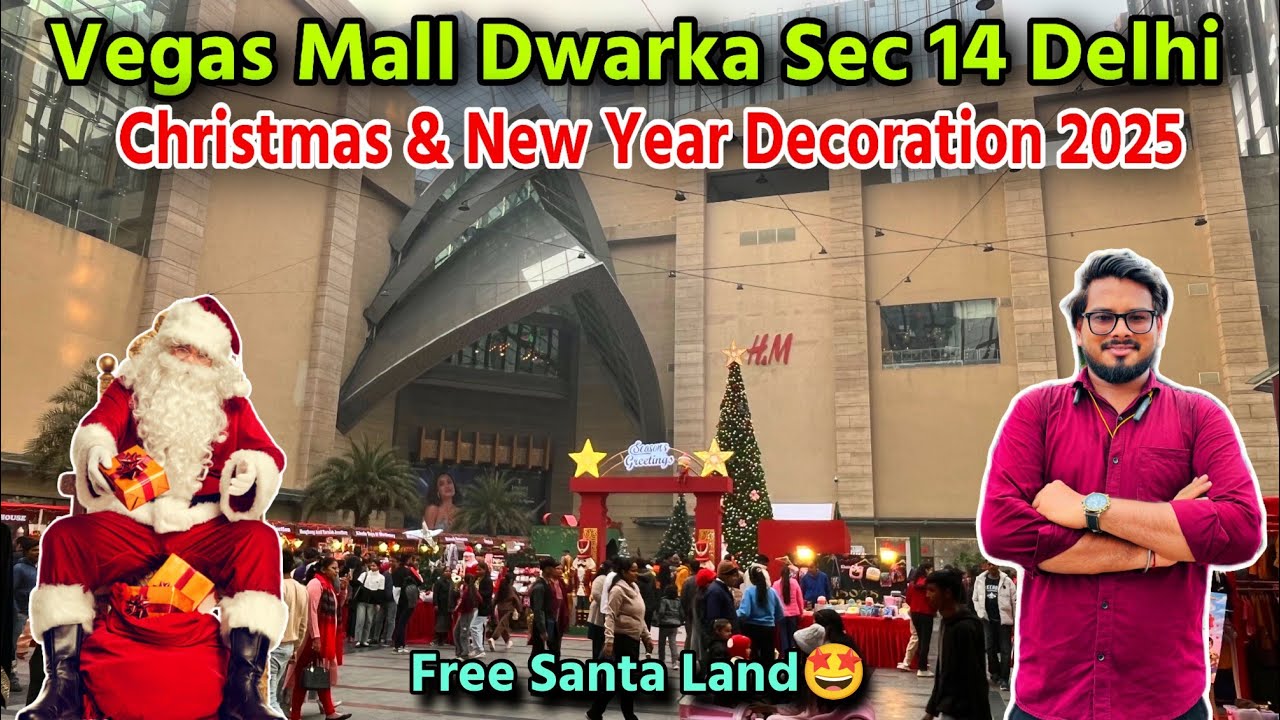 Vegas mall 2025 christmas decoration/ Vegas mall dwarka sector 14/ Vegas mall dwarka - Game Zone