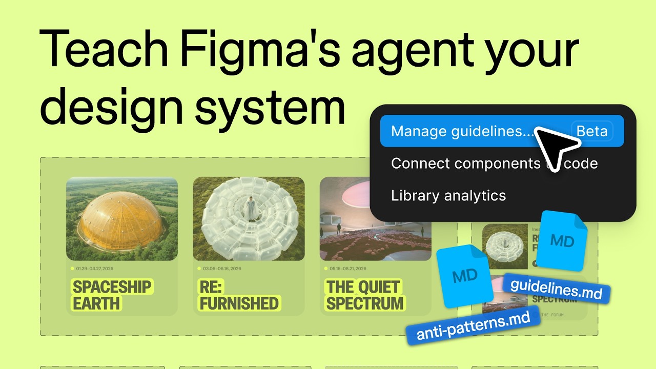 Teach Figma's agent your design system | Add guidelines to your Figma library