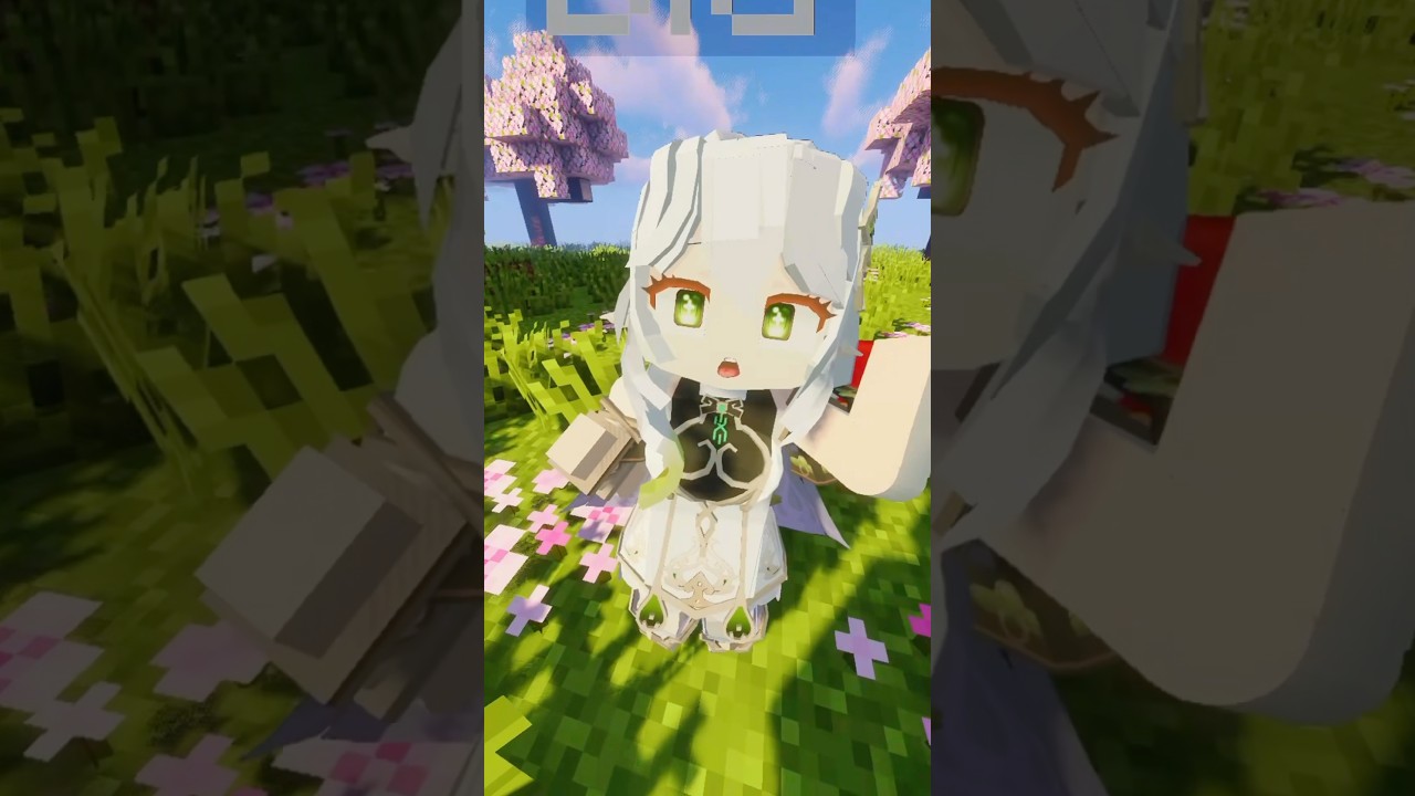 Minecraft mod cute girl #anime #minecraft #genshinimpact