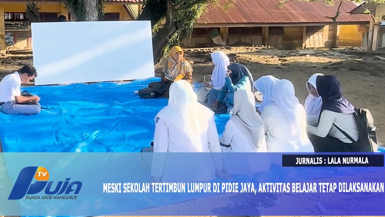 Meski Sekolah Tertimbun Lumpur di Pidie Jaya, Aktivitas Belajar Tetap Dilaksanakan
