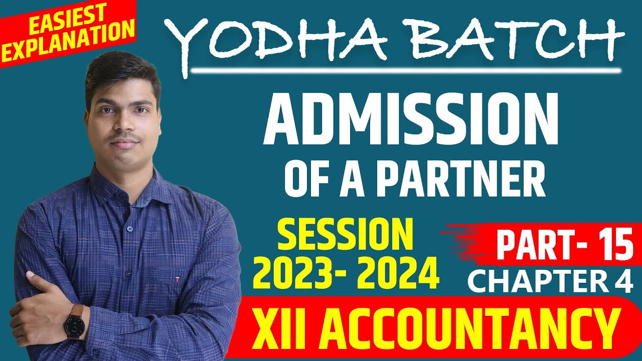 Adjustment of capital Most Important Questions | 6 Marks. Admission of a partner class 12 Part 15.