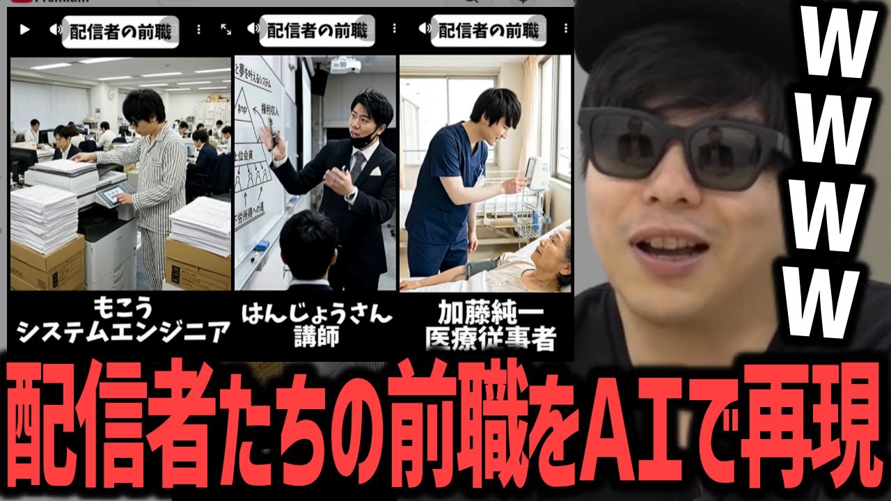 配信者の前職を再現したAI動画を見るもこう【2025/12/1】かますぞ！