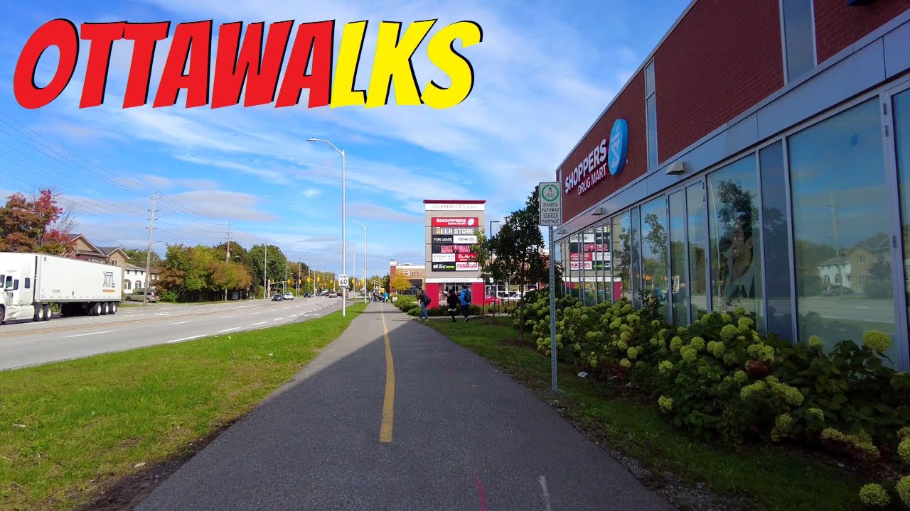 Ogilvie Road bike ride from St Laurent Blvd to Ottawa River - East Ottawa tour - Oct 2021