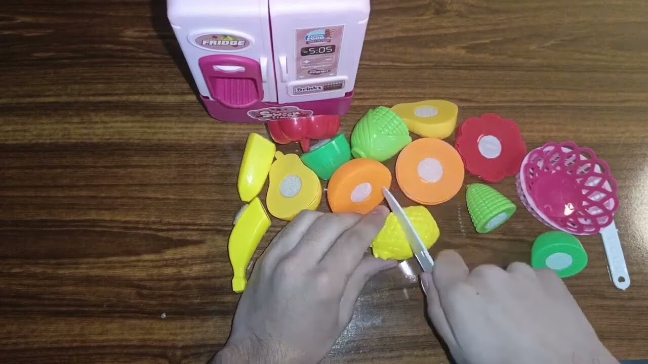 Satisfying with Unboxing & Pinkie Miniature Barbie Hello Kitty Vegetables Video | ASMR Fridge Set