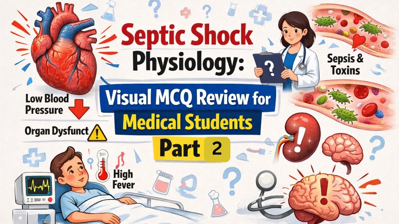 Septic Shock Physiology Visual MCQ Review for Medical Students Part 2 #medicalexamguide