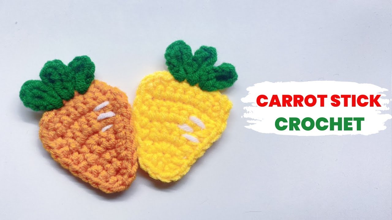 Crochet Carrot Hair Clip | Kiki Crochet - Quick and Easy Crochet tutorial