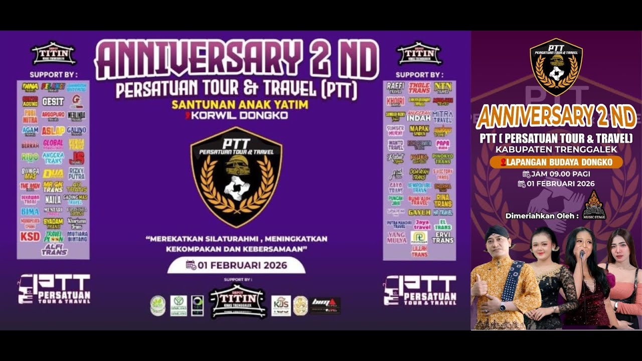 ANIVERSARY 2ND PERSATUAN TOUR AND TRAVEL KORWIL DONGKO  BERSAMA NEW ARMADA MUSIC