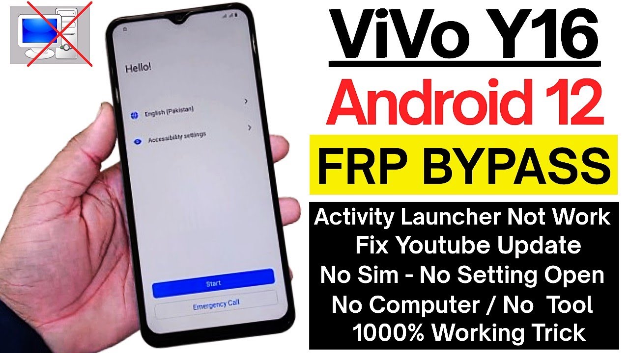 Vivo Y16 FRP Bypass Without PC (Android 12/13) | Fix Activity Launcher Setup Failed | 2025 Update