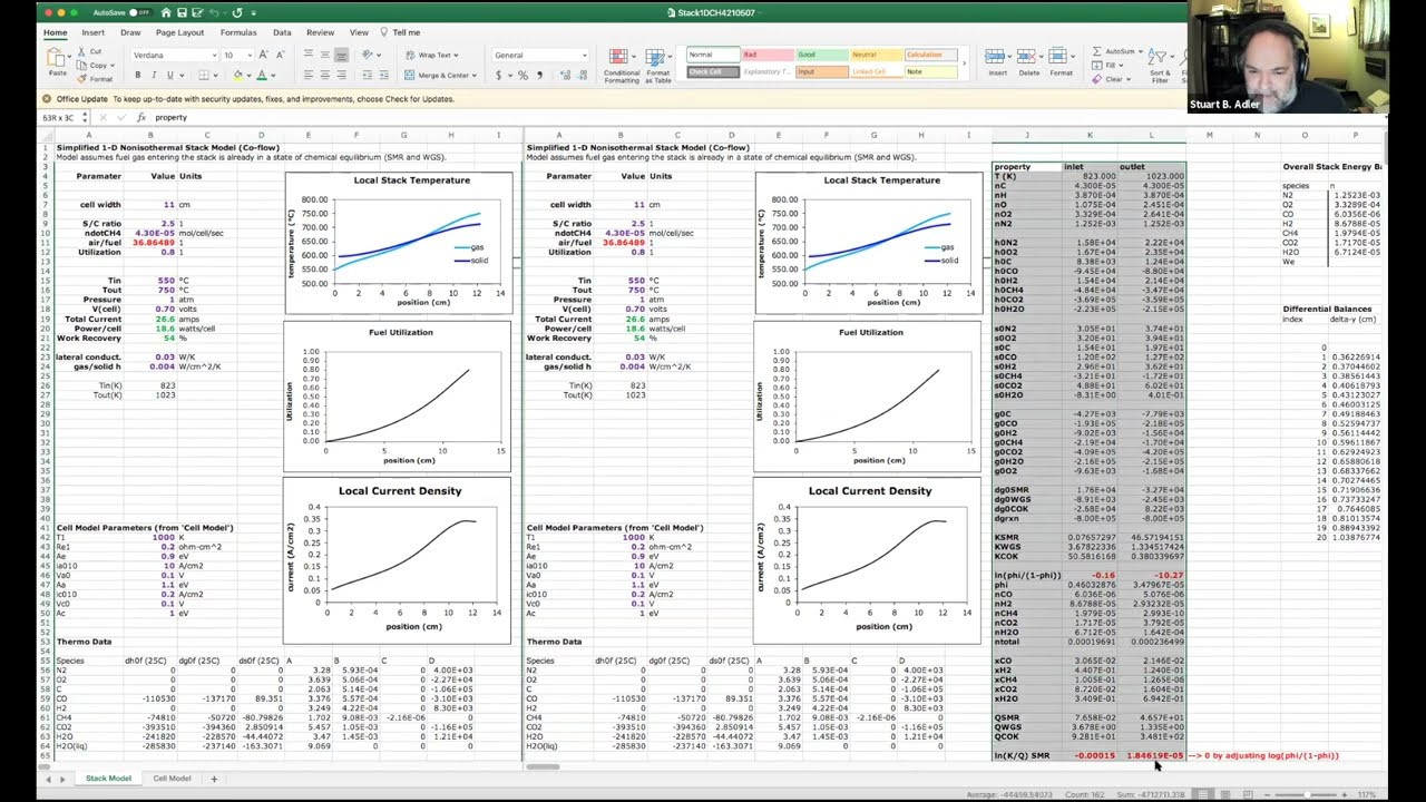Episode 34 - 1D SOFC Stack Model (Methane)