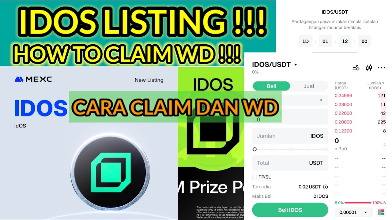 Update iDos Network Listing How To Claim Widraw Sell Simak Sampai Akhir !!!!