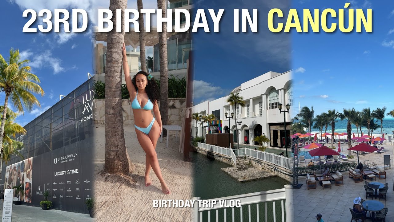 TRAVEL VLOG ✩: CANC&Uacute;N | birthday, breathless resort, swimming with dolphins + more 