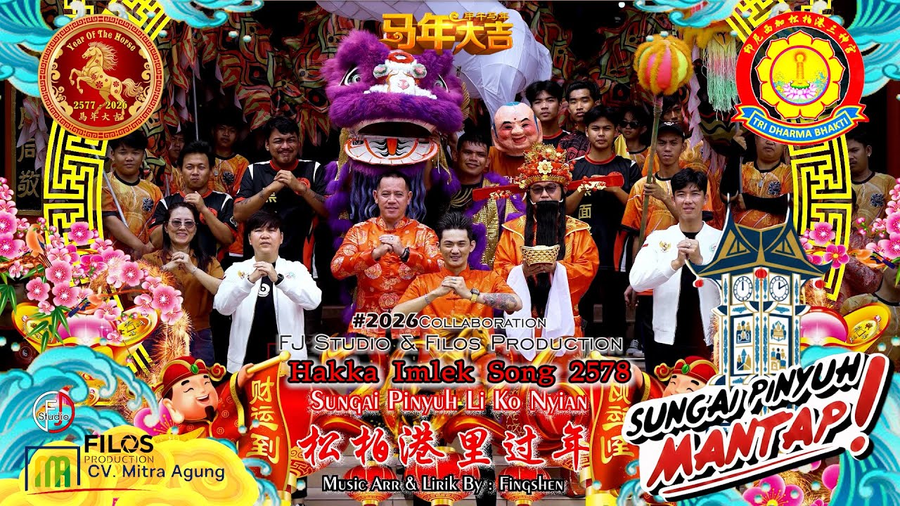 LAGU HAKKA IMLEK #2026 SUNGAI PINYUH LI KO NYIAN - [ 松柏港里过年 ] - BY : FINGSHEN 印尼,松柏港客家新年歌