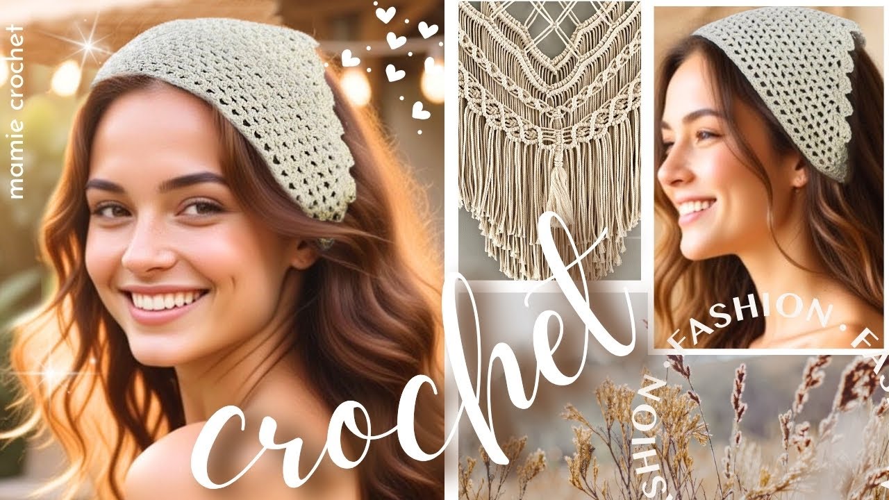 🌟 BANDANA AU CROCHET ULTRA TENDANCE ! VOUS ALLEZ ÊTRE CONQUISES !🌟 TUTO DEBUTANTE @MamieCrochet