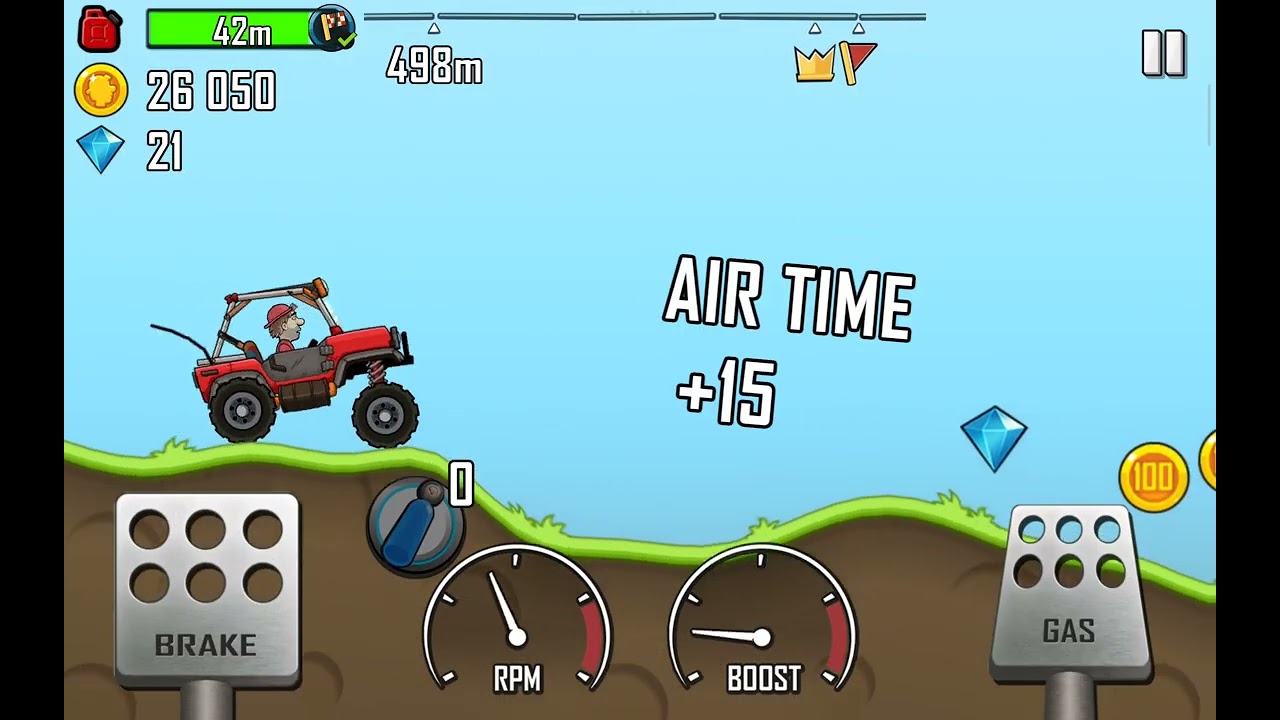 Playing hill climb racing #cargame #progamer #goldcollect