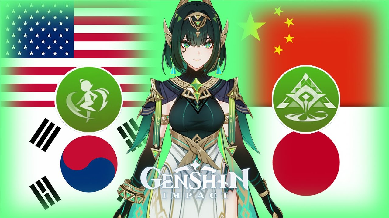 Nefer Voice in 4 Different Languages (Skills & Attack) | Genshin Impact Nefer