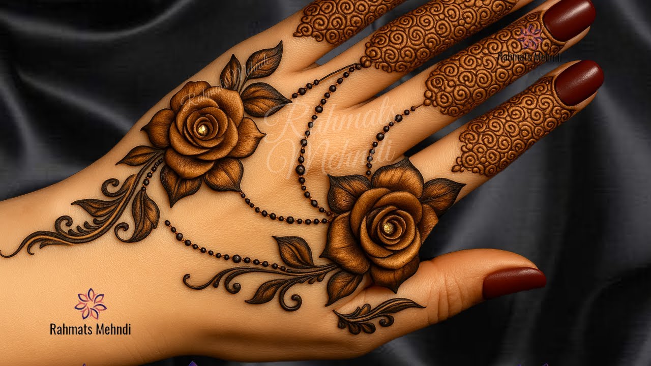New stylish floral back hand mehndi design|easy & simple mehndi design|mehandi ka design|mehndi