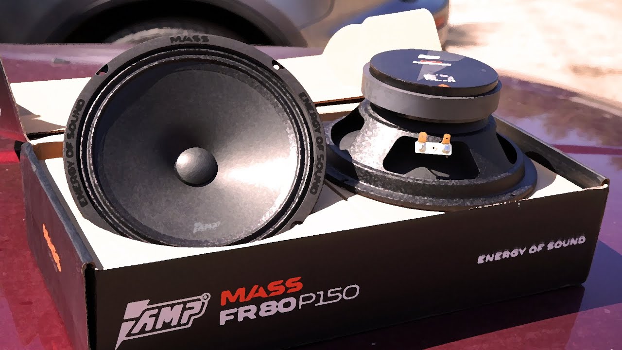 Автозвук Громкий фронт на AMP MASS FR80P150 эстрадные среднечастотные динамики