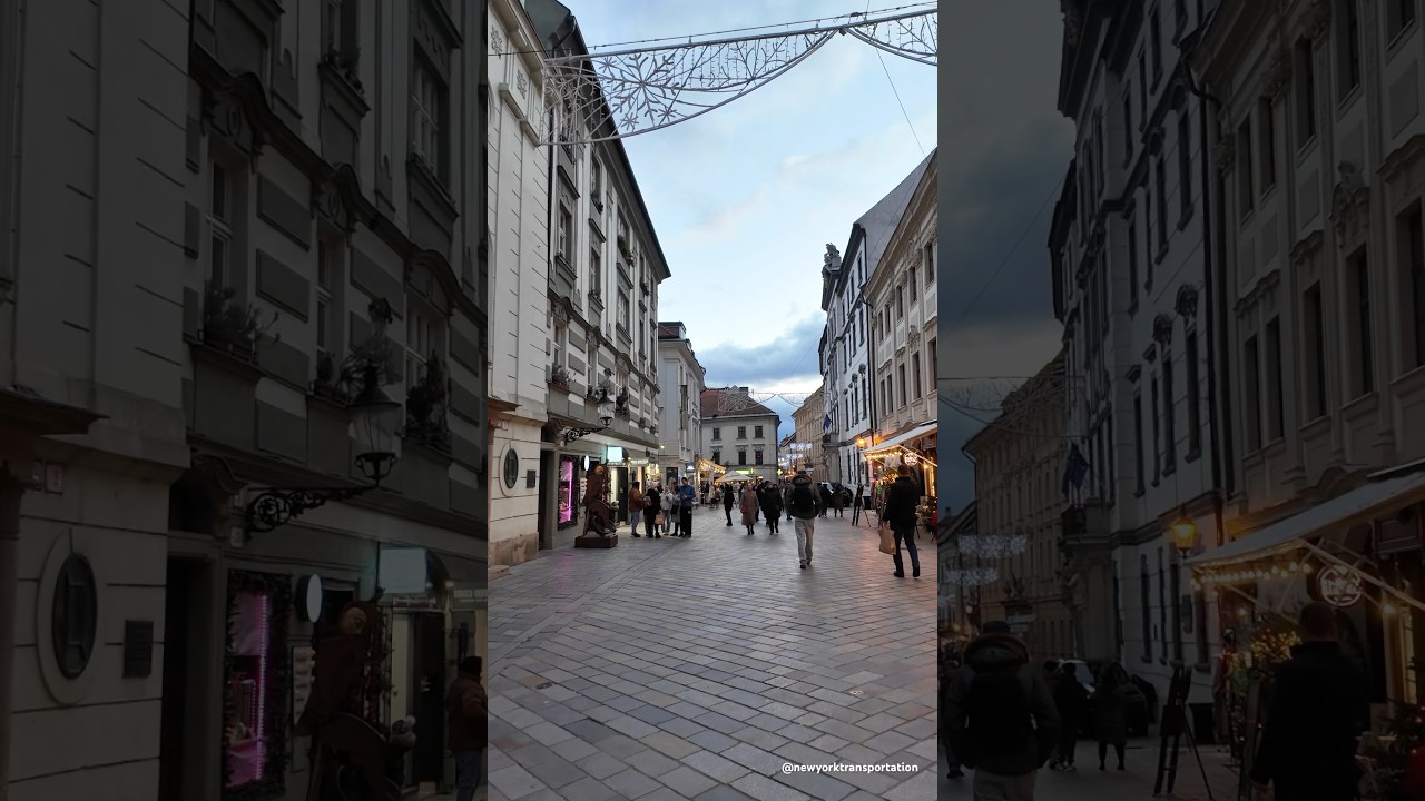 🇸🇰 Charming Old Town Bratislava Walking Tour | Slovakia in December