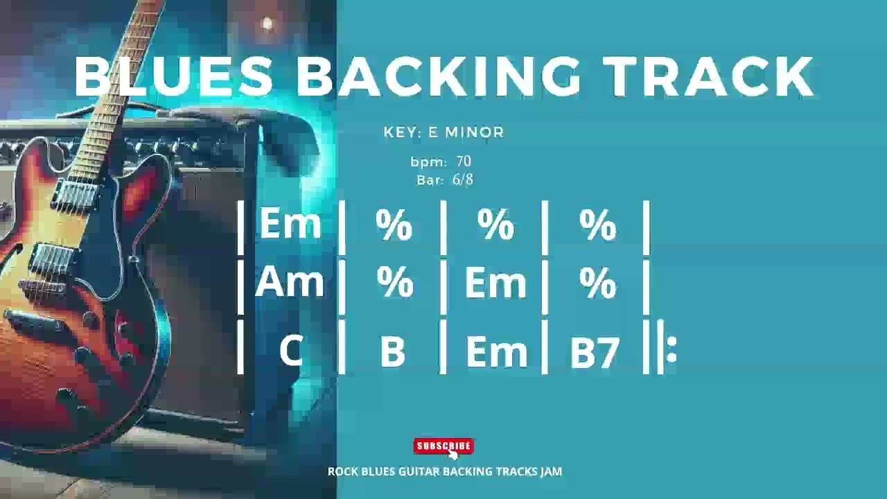 Blues Backing Track in Em B.B. King Style 70 BPM 6/8