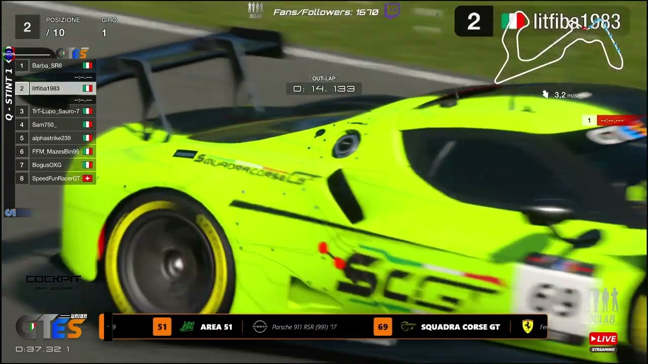 GT7 UNION GTES 2026 EUROPEAN CHAMPIONSHIP LAGO MAGGIORE DCLAB OFFICIAL BROADCASTING