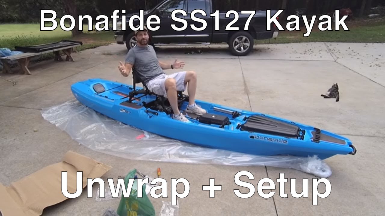 Bonafide SS127 Kayak - Unwrapping and First Time Setup + DIY Scupper Plugs & No Drill Anchor Trolley