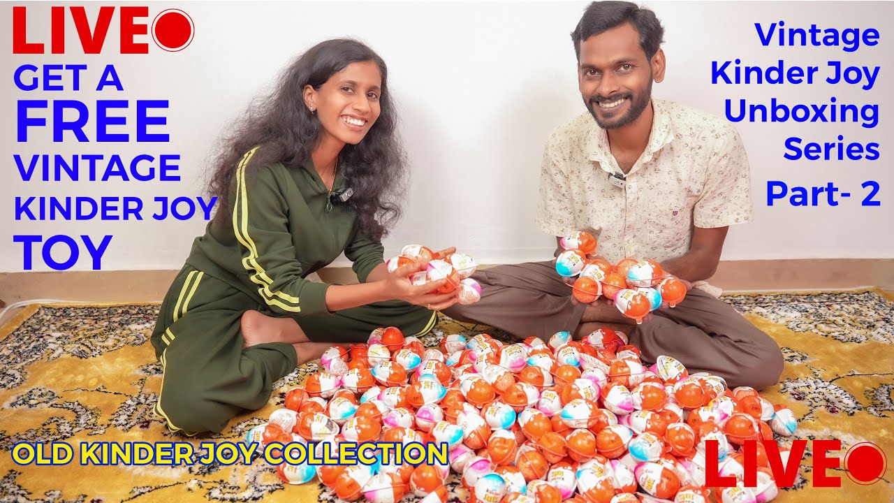 Vintage Kinder Joy Unboxing Series PART 2 Live! Part 1 winners annoumced! 😱😱