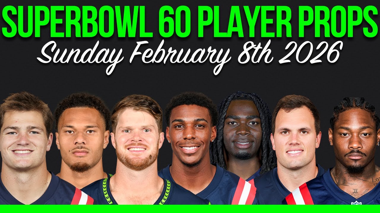 Super Bowl 60 Player Prop Bets Sunday NFL Player Prop Bets Today 8th February PrizePicks NFL
