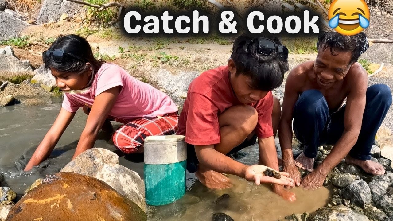 Ang daming nahuling isda sa ilog at mga hipon | CATCH & COOK | RIVER FISHING | PHILIPPINES