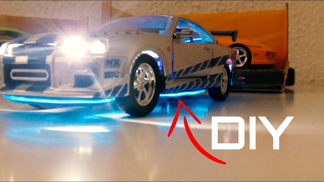 Nissan Skyline 2 fast 2 furious put neon lights on it !!! DIY update !!!