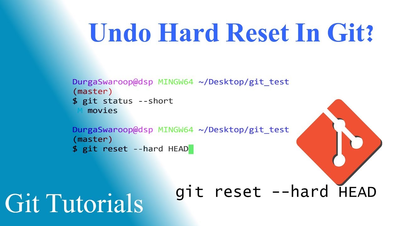 Undo Git hard reset