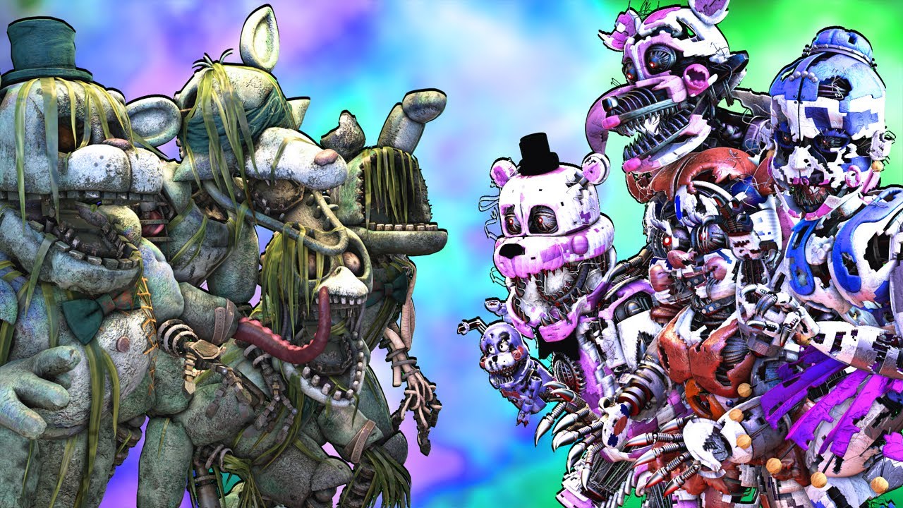 [SFM FNaF] Nightmare SL vs Drowned Animatronics