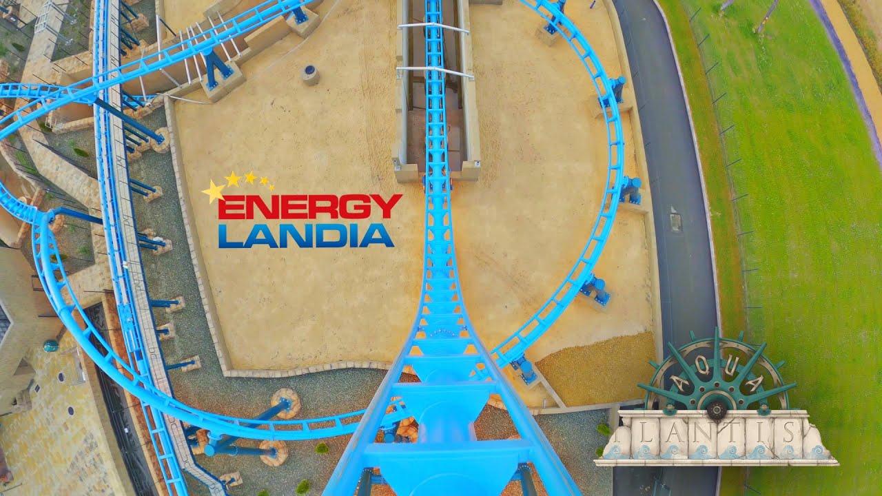 ABYSSUS Double Launch Coaster ^^ POV ^^ Premier 2021 AQUALANTIS | Energylandia
