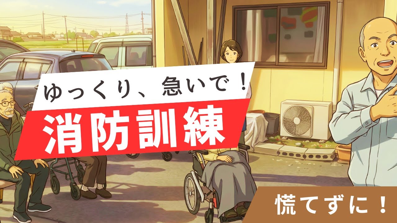【介護事業所の行事】消防訓練｜デイサービス｜イベント｜動画から動画アニメ ｜ 見えてきた課題。
