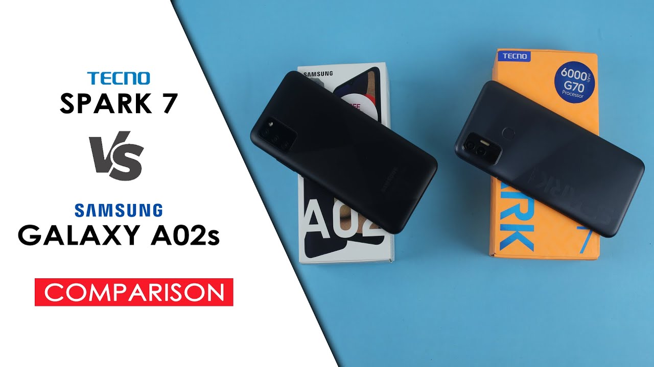 Tecno Spark 7 VS Samsung A02s Comparison | Speed Test | Gaming Test | Camera Test