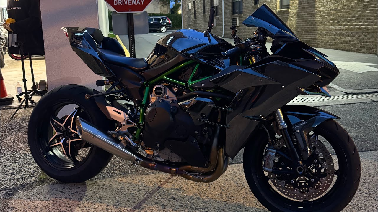 FIRST START on my Ninja H2 with the Full Vandemon exhaust!! * Headphone warning *
