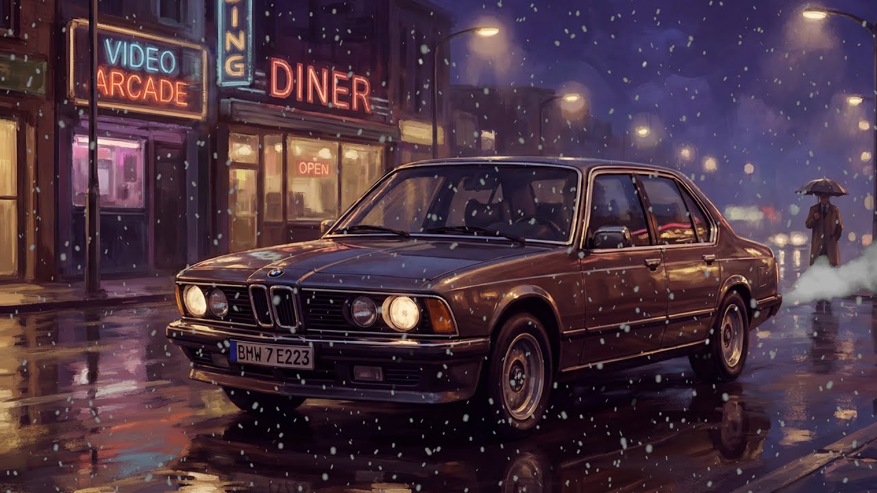 Midnight Snowy Streets &mdash; 1-Hour Retro Synthwave Chill & Long-Drive Mix (Retro_TB)