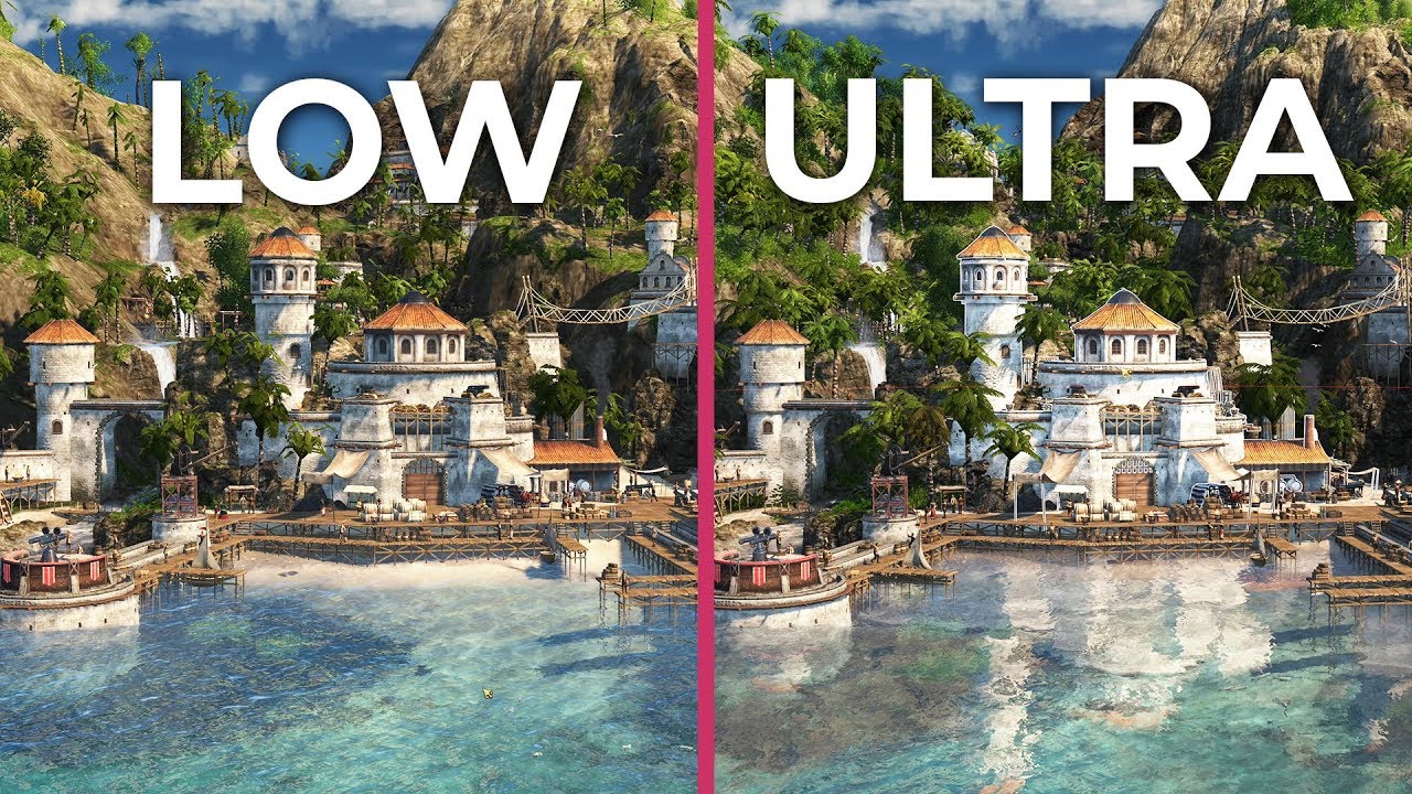 Anno 1800 &ndash; PC 4K Low vs. high vs. Ultrahigh Graphics Comparison