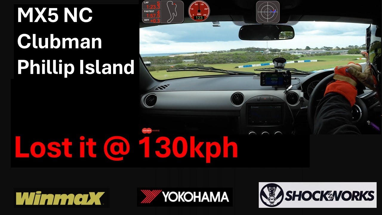 NC MX-5 Miata Spinning at Phillip Island Track Day