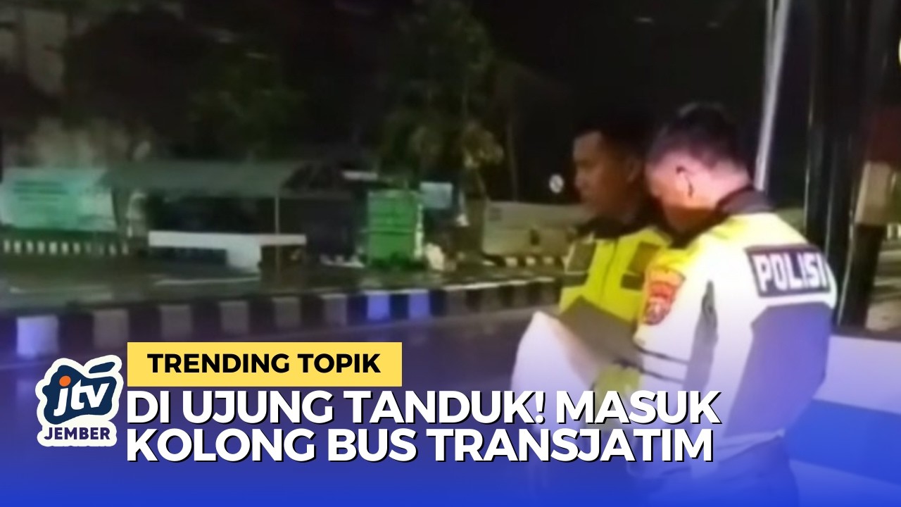 Menebarkan! Pengendara Motor Masuk Kolong Bus Transjatim di Bangkalan
