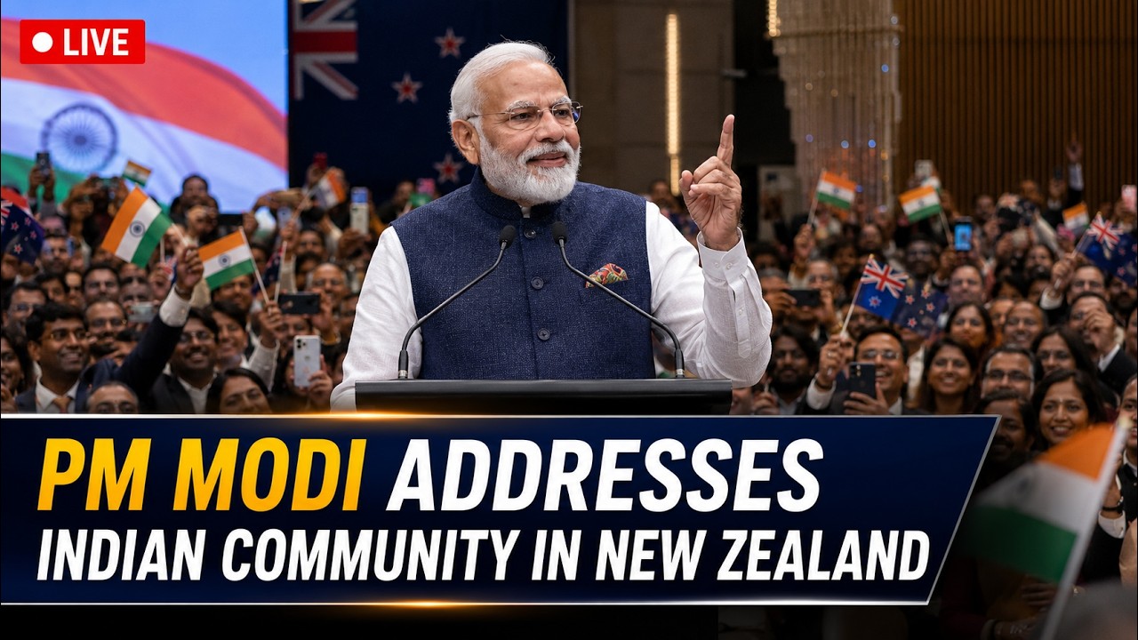 LIVE: PM Modi Addresses Indian Diaspora During Historic New Zealand Visit