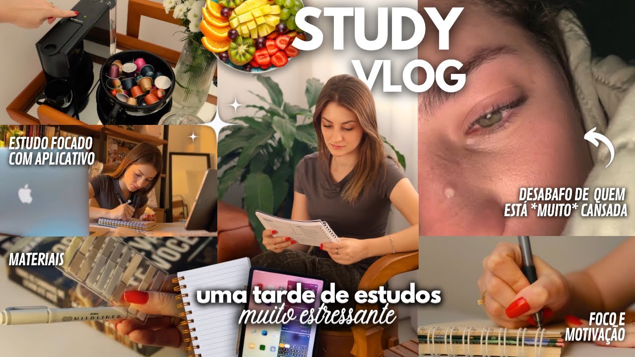 STUDY VLOG: tarde de estudos, desabafo sincero, aplicativos que uso para estudar, metas