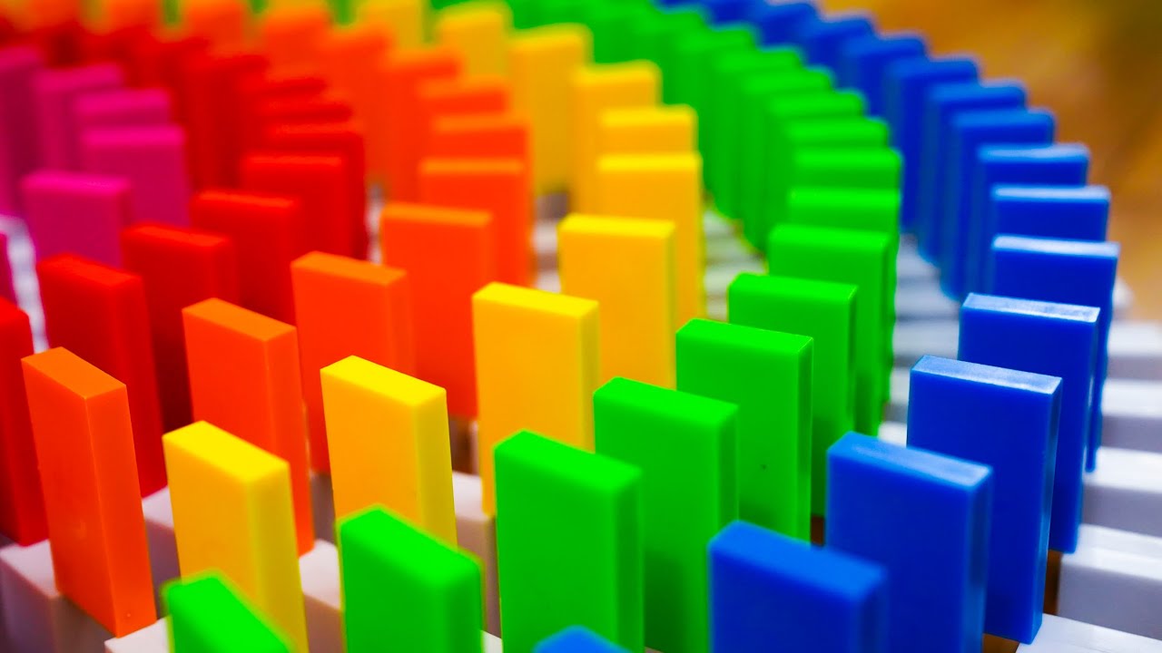 1 Hour of Satisfying Dominoes Falling (No Music)
