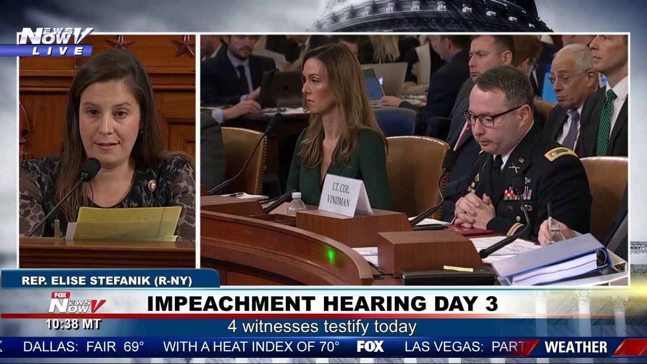 IMPEACHMENT HEARINGS: Elise Stefanik Questions Day 3 Witnesses