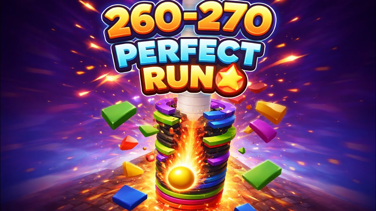 Stack Ball 260-270 PERFECT RUN🔥