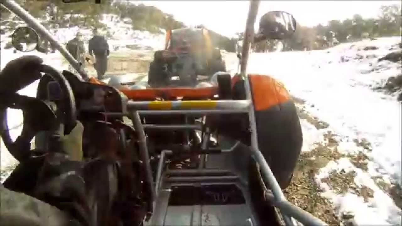 Buggy PGO 500 off-road ripping in the snow