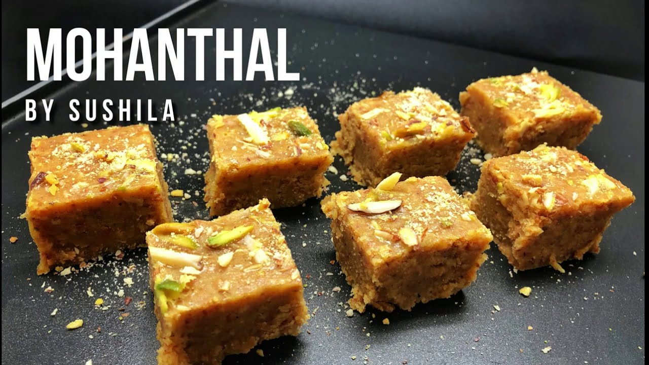 Traditional Gujarati Mohanthal Recipe | How to make Mohanthal at home | Mohanthal Recipe