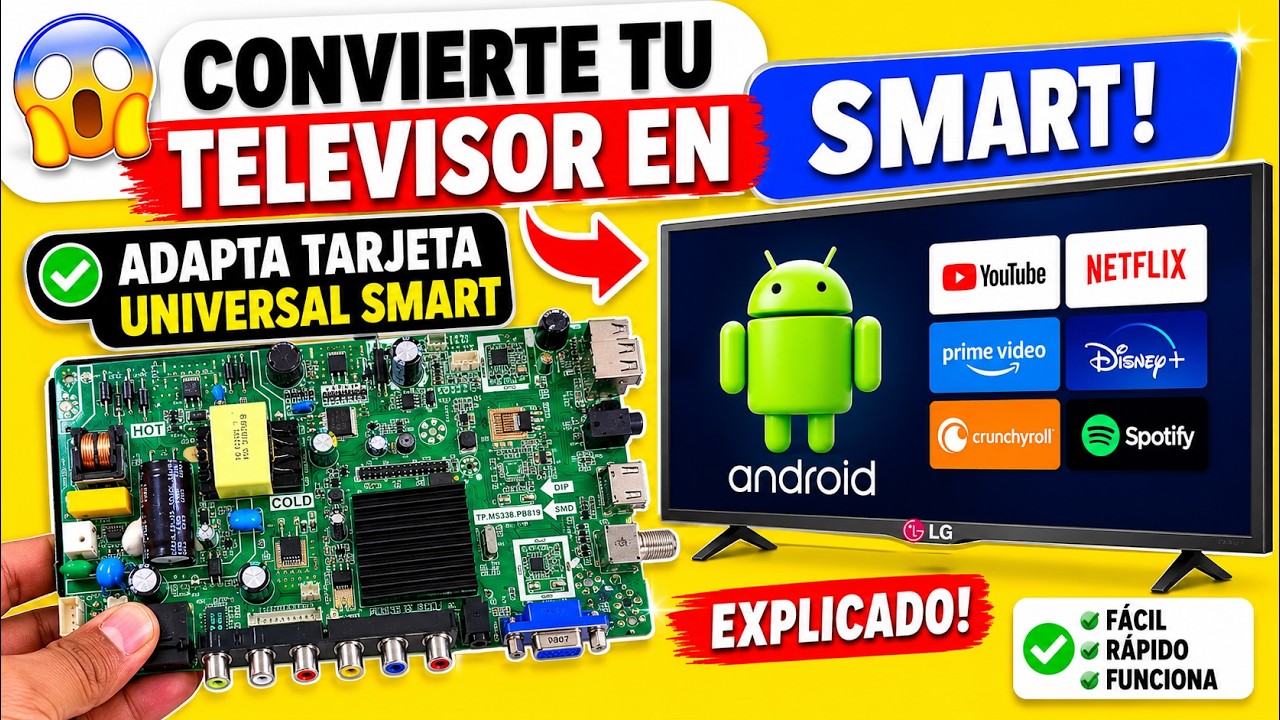&iexcl;Convierte tu televisor en Smart, Adapta Tarjeta universal Smart con sistema android! explicado!