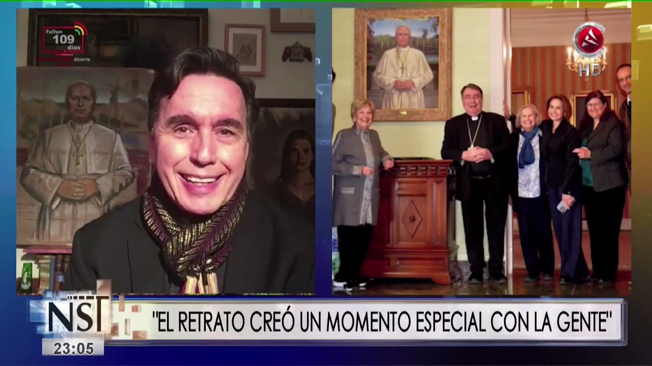 PINTA EL RETRATO OFICIAL DEL PAPA LEÓN XIV DESTACADO ARTISTA BOLIVIANO  EN VATICANO EN WASHINGTON