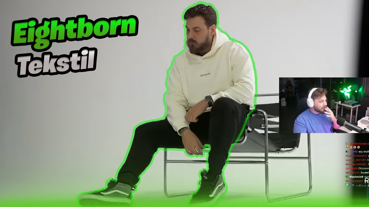Elraenn Eightborn tekstil reklam &ccedil;ekimini g&ouml;steriyor